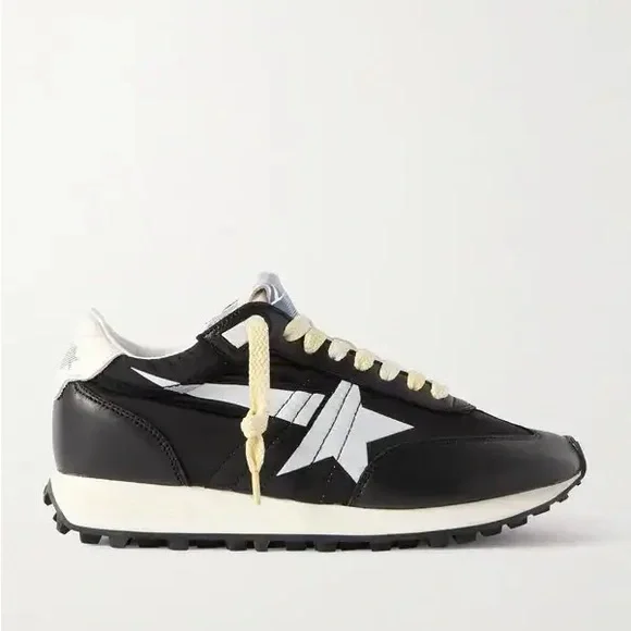 Golden Goose Black and White Marathon M77 Sneakers - Picture 3 of 6
